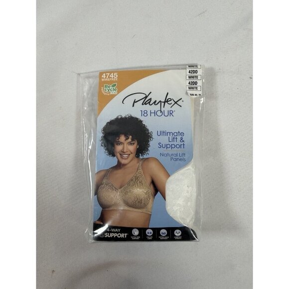 Playtex Other - Playtex Wirefree Bra 18Hour 42DD Stretch Ultimate Lift Support Adjustable